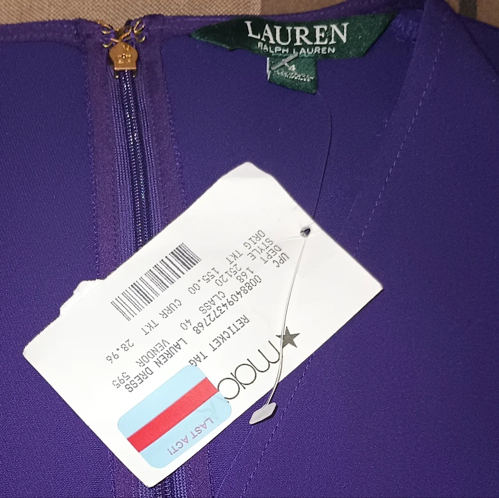 Ralph Lauren Vibrant Purple Dress 4 - Picture 2 of 11